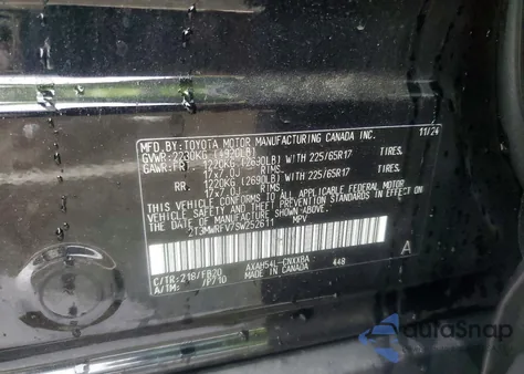 2025 Toyota Rav4 Hybrid Le из США, поврежденный, VIN 2T3MWRFV7SW252611